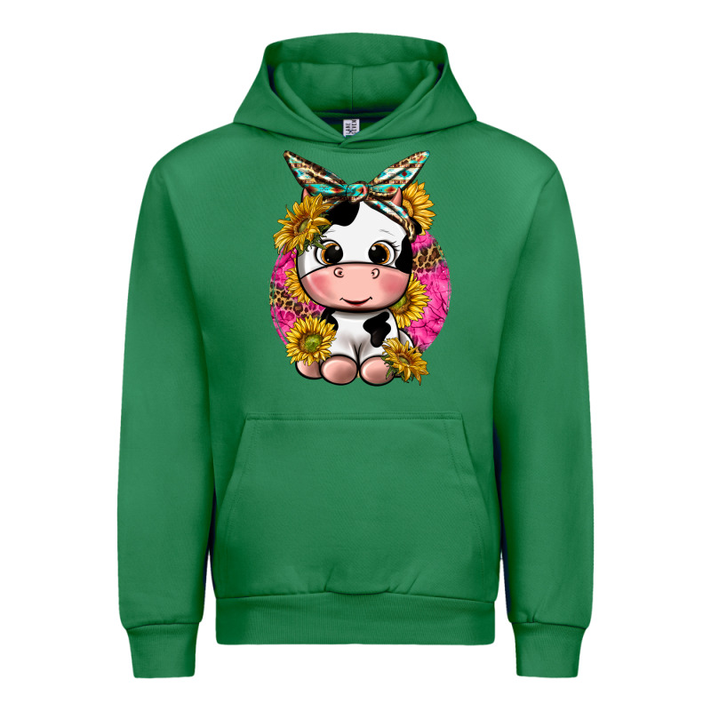 Cut Cow With Sunflower And Leopard  Pink Urban Hoodie by texasbilliewilder | Teevron