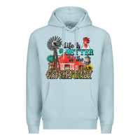 Blue Mist life is better in the country Premium Hoodie - Zillion Design Studio