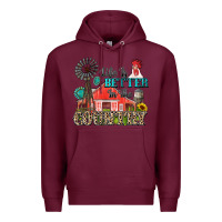 Burgundy life is better in the country Premium Hoodie - Zillion Design Studio