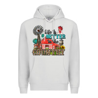 Dove Grey life is better in the country Premium Hoodie - Zillion Design Studio
