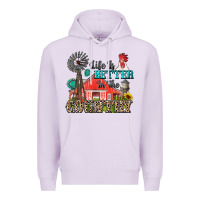 Lilac life is better in the country Premium Hoodie - Zillion Design Studio