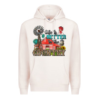 Pale Pink life is better in the country Premium Hoodie - Zillion Design Studio