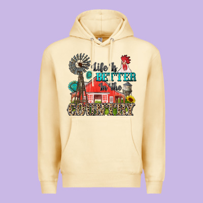 Life Is Better In The Country Premium Hoodie Designed By Zillion Design Studio