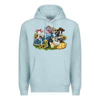 Blue Mist farm animals truck Premium Hoodie - Zillion Design Studio