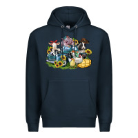 Navy farm animals truck Premium Hoodie - Zillion Design Studio