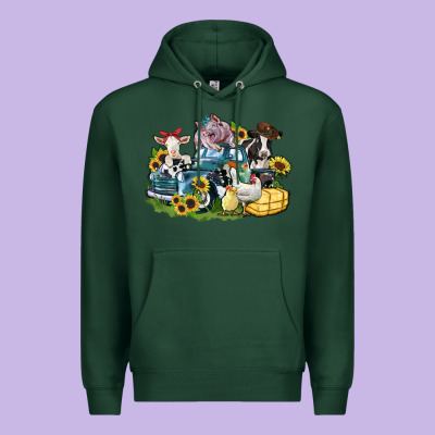 Farm Animals Truck Premium Hoodie Designed By Zillion Design Studio