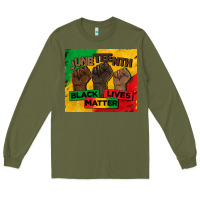 Army Green juneteenth black lives matter tumbler Long Sleeve Tee - BarkalooDesign