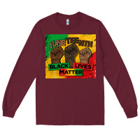 Burgundy juneteenth black lives matter tumbler Long Sleeve Tee - BarkalooDesign