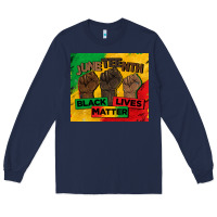 Navy juneteenth black lives matter tumbler Long Sleeve Tee - BarkalooDesign