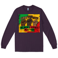 Plum juneteenth black lives matter tumbler Long Sleeve Tee - BarkalooDesign