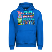 Cobalt this bunny hops on coffee Urban Hoodie - Zillion Design Studio