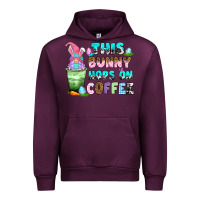 Mauve Wine this bunny hops on coffee Urban Hoodie - Zillion Design Studio