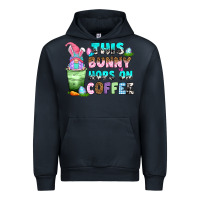 Navy this bunny hops on coffee Urban Hoodie - Zillion Design Studio