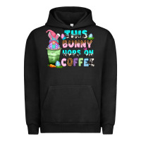 Pigment Black this bunny hops on coffee Urban Hoodie - Zillion Design Studio