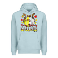 Blue Mist busy raising ballers with baseball and softball Premium Hoodie - texasbilliewilder
