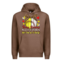Chestnut busy raising ballers with baseball and softball Premium Hoodie - texasbilliewilder