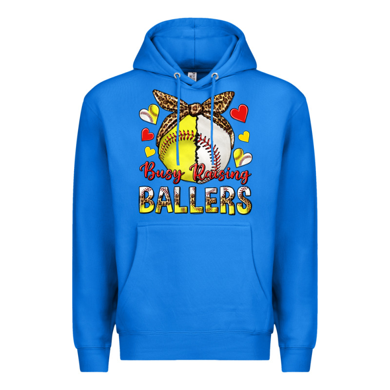 Busy Raising Ballers With Baseball And Softball Premium Hoodie by texasbilliewilder | Teevron