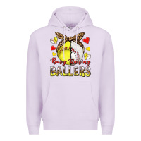 Lilac busy raising ballers with baseball and softball Premium Hoodie - texasbilliewilder