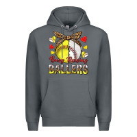 Rock busy raising ballers with baseball and softball Premium Hoodie - texasbilliewilder