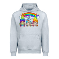 Heather Grey rainbow gnomes Urban Hoodie - Zillion Design Studio