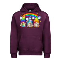 Mauve Wine rainbow gnomes Urban Hoodie - Zillion Design Studio