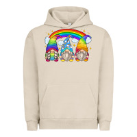 Pigment French Oak rainbow gnomes Urban Hoodie - Zillion Design Studio
