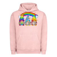 Pigment Salmon rainbow gnomes Urban Hoodie - Zillion Design Studio