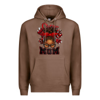 Chestnut cheer mom afro messy bun Premium Hoodie - texasbilliewilder
