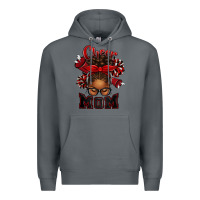 Rock cheer mom afro messy bun Premium Hoodie - texasbilliewilder