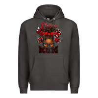 Smoke cheer mom afro messy bun Premium Hoodie - texasbilliewilder