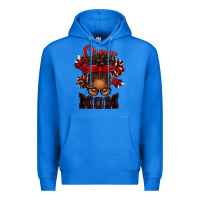 True Royal cheer mom afro messy bun Premium Hoodie - texasbilliewilder