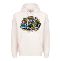 Pale Pink vintage truck western Premium Hoodie - Zillion Design Studio