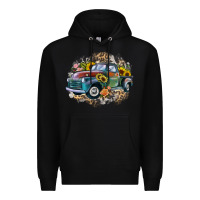 Black vintage truck western Premium Hoodie - Zillion Design Studio
