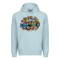 Blue Mist vintage truck western Premium Hoodie - Zillion Design Studio