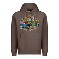 Coffee vintage truck western Premium Hoodie - Zillion Design Studio