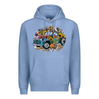 Colony Blue vintage truck western Premium Hoodie - Zillion Design Studio