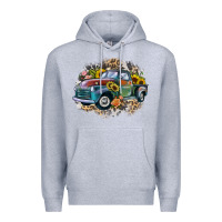 Heather Grey vintage truck western Premium Hoodie - Zillion Design Studio