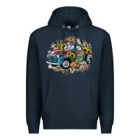 Navy vintage truck western Premium Hoodie - Zillion Design Studio
