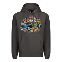 Smoke vintage truck western Premium Hoodie - Zillion Design Studio