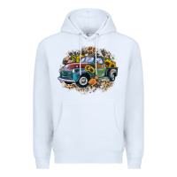 White vintage truck western Premium Hoodie - Zillion Design Studio
