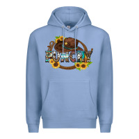 Colony Blue punchy Premium Hoodie - Zillion Design Studio