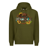 Army Green punchy Premium Hoodie - Zillion Design Studio