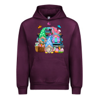 Mauve Wine easter farm truck Urban Hoodie - Zillion Design Studio