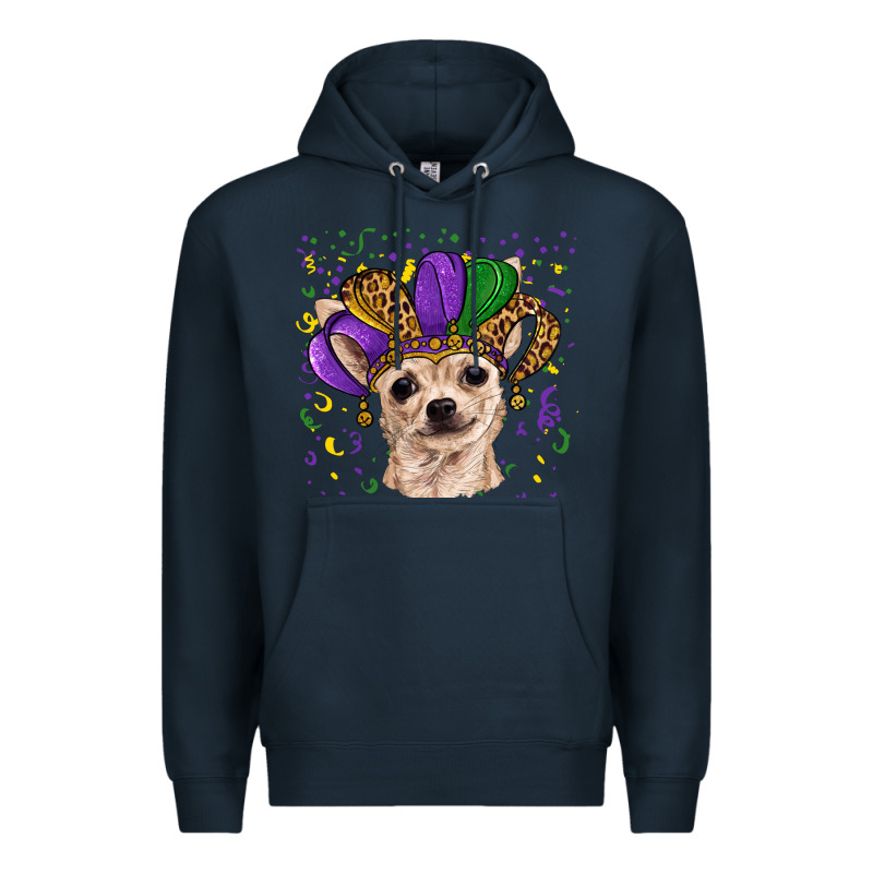 Mardi Gras Hat Chihuahua Premium Hoodie by RanaPortraitStore | Teevron