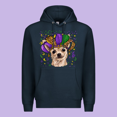 Mardi Gras Hat Chihuahua Premium Hoodie Designed By Ranaportraitstore