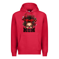 Cardinal cheer mom messy bun Premium Hoodie - texasbilliewilder