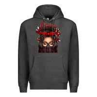 Charcoal Heather cheer mom messy bun Premium Hoodie - texasbilliewilder