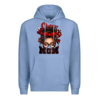 Colony Blue cheer mom messy bun Premium Hoodie - texasbilliewilder