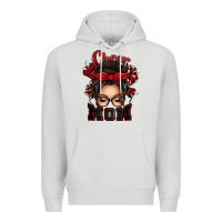 Dove Grey cheer mom messy bun Premium Hoodie - texasbilliewilder