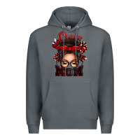 Rock cheer mom messy bun Premium Hoodie - texasbilliewilder